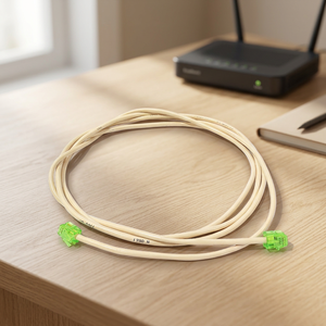 Cable Telefónico RJ11 Redondo Beige de 2 Metros para Uso en Interiores, Blindado Cable RJ11 de 4 vías - Product Image 2