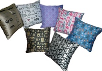 Sarung Bantal Lempar 100% Poliester dengan Motif Daun Kartun Bergaris Geometris Tenun Jacquard Modern, Hewan, dan Titik-titik Laut untuk Rumah dan Hotel