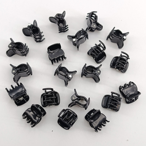 100 Stück/Beutel Schwarze Einfarbige Plastik-Mini-Haarklammern Kleine Haarspangen Haaraccessoires für Mädchen Tägliche Pony-Fixierung - Product Image 1