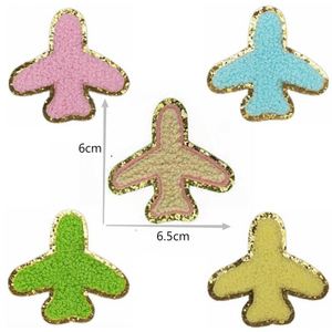 New Iron On/sticker Glitter Edge <b>Balloon</b> Bowknot Castles Shape Chenille Patch for Decoration - Product Image 5
