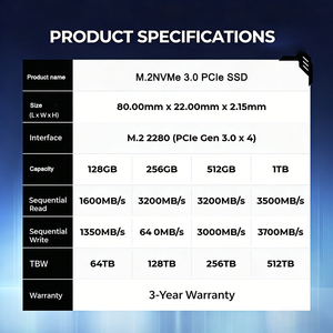 M2 SSD NVMe Gen3 128GB 256GB 512GB 1TB PCIe 2280 TLC ฮาร์ดดิสก์แบบโซลิดสเตท M.2 3.0 สำหรับเกมส์พีซี OEM ไดรฟ์โซลิดสเตทภายใน - Product Image 4