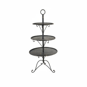 Présentoir à gâteaux galvanisé de style campagnard vintage à arrivée chaude Présentoir à desserts Cupcakes Muffins et pâtisseries Forme de taille personnalisée - Product Image 1