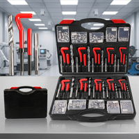 BYTOOL Kit de réparation de filetage 261 pièces avec inserts de perçage HSS, outils métriques hélicoïdaux pour filetage manuel et électrique, emballé rigide