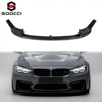 Lèvre avant en fibre de carbone sèche de style MP pour BMW F80 F82 F83 M3 M4 Lèvre de diffuseur de becquet inférieur Nouveau pare-chocs avant de haute qualité
