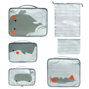Organiseur de bagages imperméable en EVA, cubes de <span class=keywords><strong>voyage</strong></span> en polyester, 6 pièces, pochettes organisatrices de <span class=keywords><strong>voyage</strong></span>, cubes de rangement - Product Image 6