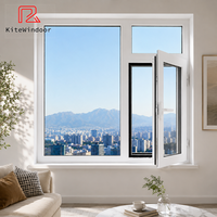 Ventana Abatible de PVC Moderna Hecha a Medida con Aislamiento Térmico y Acústico, Patrones de Apertura Flexibles para Sala de Estar y Villa