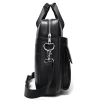 Vente en gros Sacs pour ordinateur portable en cuir pour bureau d'affaires Sacoche en cuir Porte-documents avocats Porte-documents en cuir véritable pour hommes