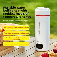 Tasse à eau électrique portable avec logo personnalisé, bouilloire de 500ml, chauffe-eau en acier avec contrôle de la température, chauffe-tasse à café intelligent