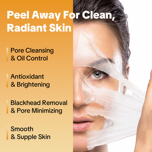 OEM Vitamin C Peel Off Hydrolyzed Collagen <strong>Face</strong> Mask for Brightening, <strong>Glow</strong> &amp; Deep Pore Cleansing - Product Image 4