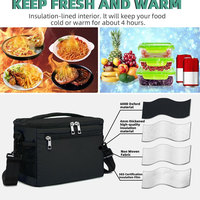 Boîte à lunch pour hommes/femmes petit sac à lunch isolé étanche sac fourre-tout refroidisseur souple boîte à lunch réutilisable pour le travail voyage Fitness