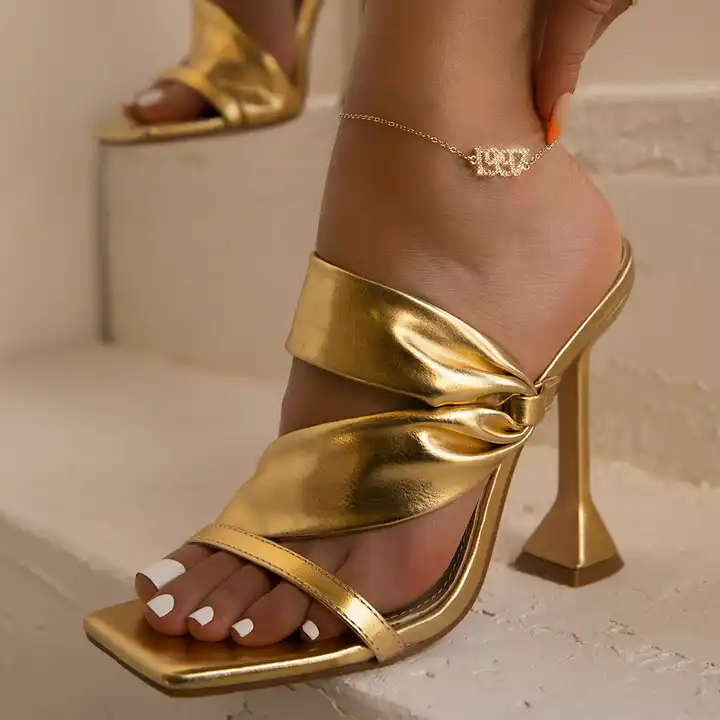 Elegant Gold Sling Back Heels by Sam Edelman