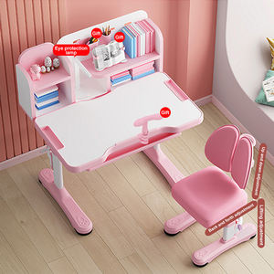Table d'Étude Ergonomique Rose pour Enfants, Hauteur Réglable, Bureau Design pour Filles, Meuble Enfant – Vente en Gros - Product Image 2