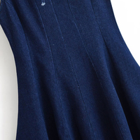 PB&ZA Femme 2026 Nouvelle Collection Été Mini Robe en Jean Vintage Sans Manches Décontractée Unie Robes Femme Vestidos Robe Mujer