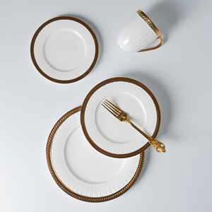 PITO Nouvelle Collection <span class=keywords><strong>Assiettes</strong></span> en Céramique Design Luxe, Service <span class=keywords><strong>de</strong></span> Vaisselle en Porcelaine, Ensemble <span class=keywords><strong>de</strong></span> <span class=keywords><strong>8</strong></span>, 9 ou 10 <span class=keywords><strong>Assiettes</strong></span> pour Mariage - Product Image 3