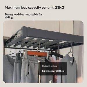 Washing Machine Pull-out <strong>Clothes</strong> Drying Rack Hanging Device Hidden Multi-function Pants Rack Telescopic Slide <strong>Rail</strong> Hardware - Product Image 3