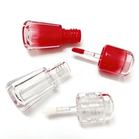 Vente flash, tubes de gloss à lèvres vides en ABS dégradé de 4 ml, emballage cosmétique unique personnalisé avec applicateurs