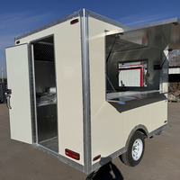 Conteneur de vente de hot-dogs vintage, camion de restauration rapide, remorque pour snacks, traiteur, barbecue, café, crème glacée