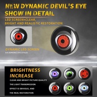 Phare LED Macon Devil Eye, vente chaude, 12V, télécommande RGB, changement de couleur, projecteur œil d'aigle, yeux d'ange pour voiture/moto