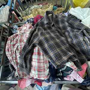 เสื้อเชิ้ตผู้ชายสไตล์เกาหลีลายทางแขนยาวขายส่งยกแพ็ค เสื้อวินเทจผู้ชายมือสอง <span class=keywords><strong>เสื้อผ้า</strong></span>ฟลานเนลสำหรับผู้ชาย - Product Image 1