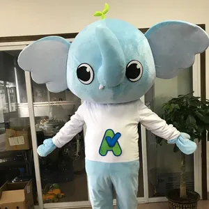 Largement utilisé de qualité supérieure Aduilt Kids Character Mascot Elephant Costume Cartoon