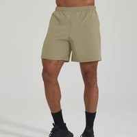 Shorts de sport pour hommes à séchage rapide, respirants, écologiques, très élastiques, avec cordon de serrage, mi-longs, couleur unie