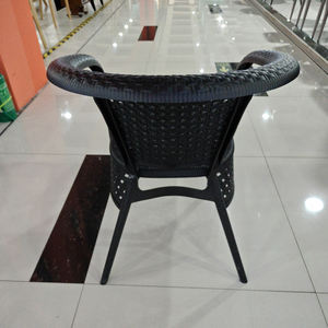 Mobilier d'extérieur bon marché, ensemble <span class=keywords><strong>de</strong></span> terrasse, chaise <span class=keywords><strong>de</strong></span> salle à manger empilable en <span class=keywords><strong>PVC</strong></span>, osier tissé, fauteuils en rotin plastique - Product Image 5