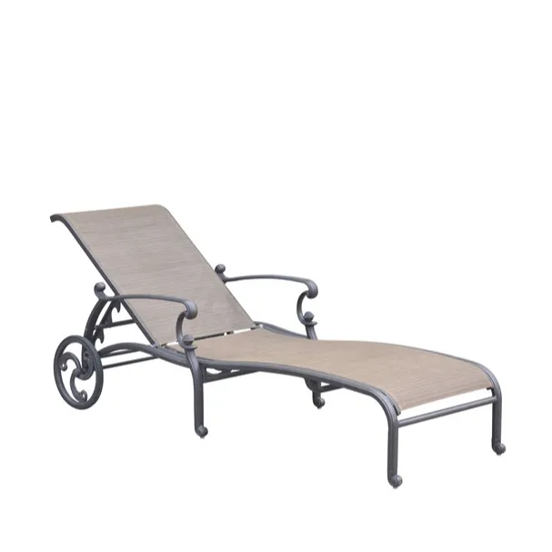 Outdoor Swimming Pool Furniture Aluminum Adjustable Lounge Beach High-Grade Sun Lounger