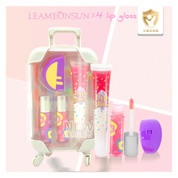 Conteneurs de gloss à lèvres vegan imperméables à faire soi-même, gloss à lèvres fruités mignons pour enfants, ensemble de maquillage pour filles