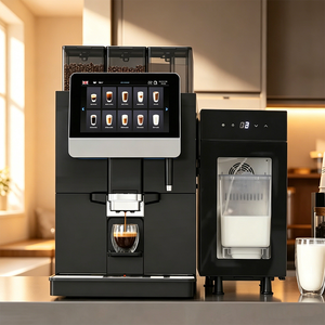 Crownwing - Cafetera Espresso Comercial Totalmente Automática de Estilo Italiano, con Bomba, Café Recién Molido, Pantalla a Color, Táctil Inteligente - Product Image 1