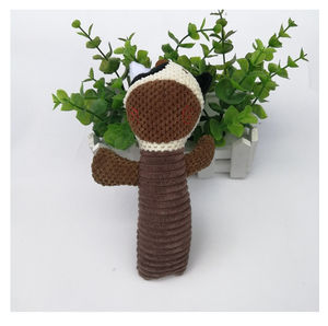 Yeşil kurbağa peluş köpek dayanıklı köpek çiğnemek oyuncak Bite dayanıklı mısır yün Pet oyuncaklar gıcırtılı köpek oyuncaklar - Product Image 4