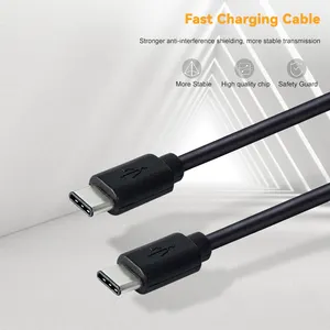 Cheap Price Custom Logo Fast Charging Data Cables 1m 1.5m 2m Nickel Plated PD 60w Type-C Usb C Charger Cable