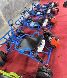 Tùy chỉnh 90CC 2 thì Xăng chuỗi ổ đĩa off-road <span class=keywords><strong>Buggy</strong></span> đi Kart 45 km/h trôi người lớn/trẻ em 4/6/8 inch lốp xe thép carbon cao - Product Image 4