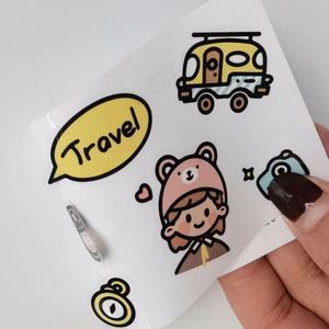 Wholesale Custom Printed PVC Vinyl Kiss Cut <b>Sticker</b> <b>Sheet</b> Personalized Cute Car Decoration - Product Image 3