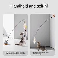 Mainan Kucing Interaktif Teleskopik Plastik Ramah Lingkungan Tahan Gigitan Tahan Aus untuk Semua Musim Grosir