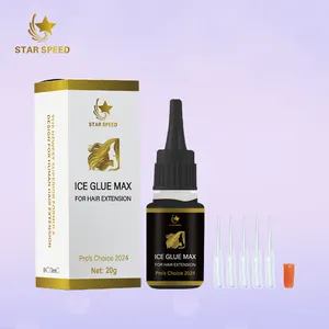 Star Speed Extensions de cheveux humains de qualité Remy imperméables à l'eau Fournisseurs de gel d'extension de cheveux naturels Black Glue Ice