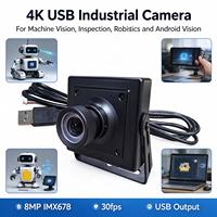Modul Kamera USB 4K 8MP 30fps UVC Tanpa Driver Kamera Kotak Industri Lensa M12 untuk Visi Komputer Android Windows Linux OEM ODM