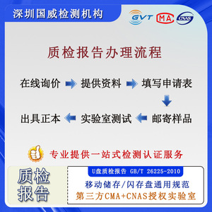 Rapport d'inspection de la qualité des clés USB Guowei Testing, norme GB/T 26225-2010, certifié CMA CNAS - Product Image 2