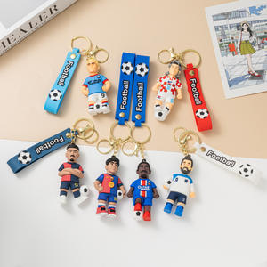 Llavero de Jersey con Personaje de Estrella en 3D, Material Suave de PVC Ecológico, Personalizable, para Regalo, Bolsa Colgante - Product Image 1