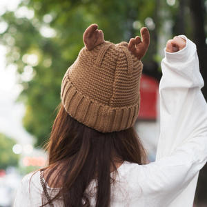Chapeau <span class=keywords><strong>de</strong></span> Noël en tricot à motif <span class=keywords><strong>de</strong></span> bois <span class=keywords><strong>de</strong></span> cerf, vente en gros, haute qualité, personnalisable, chapeau <span class=keywords><strong>de</strong></span> Noël en tricot épais, chapeau <span class=keywords><strong>de</strong></span> Père Noël - Product Image 6