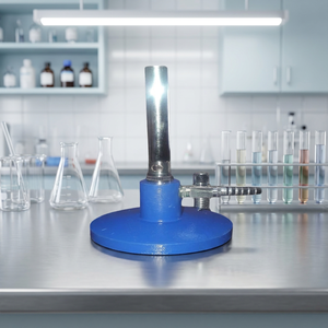 MAYALAB Brûleur à gaz Bunsen de laboratoire en laiton avec valve à aiguille de précision pour le contrôle de la flamme, buse réglable, équipement de chauffage max. 300°C - Product Image 3