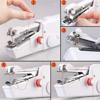 Machine à coudre électrique domestique Portable, Mini Machine à coudre à la main rapide et pratique, couture à l'aiguille, vêtements sans fil, tissus
