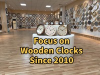 Horloge de table ronde silencieuse en bois de pin pour bureau à domicile avec aiguilles en bois
