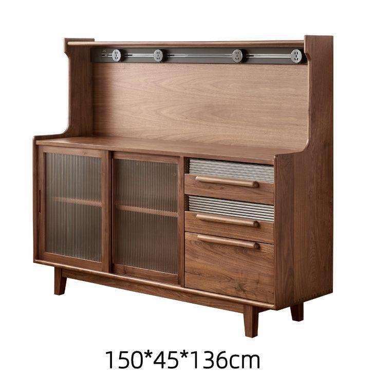 Couleur bois noyer, 150*45*136 (avec rail électrique)