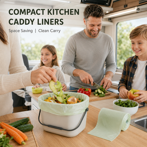 Sacchi per Rifiuti Organici Grandi e Resistenti OEM per Uso Domestico Europeo, Sacchetti Compostabili per Rifiuti Alimentari per Applicazioni in Cucina - Product Image 2