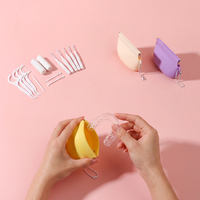 Nouvelles mini-sacs tendance imperméables pour filles, étui en silicone de qualité alimentaire pour appareil orthodontique et aligneur