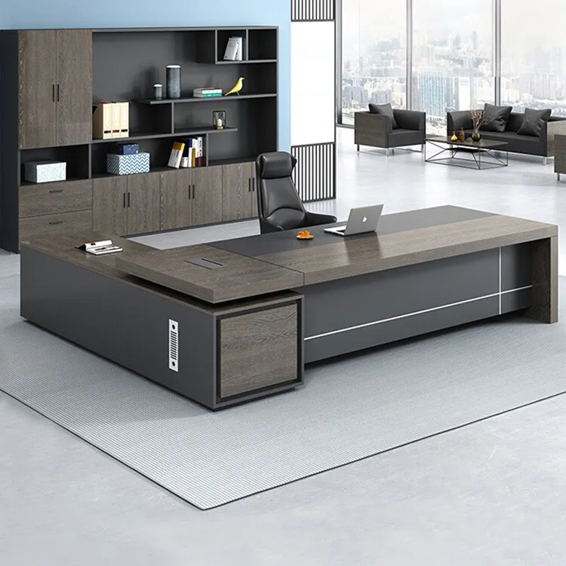 Luxury large home office design computer boss table conference table