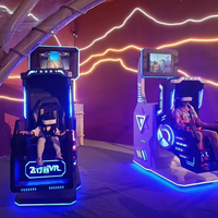 Máquina de Atracciones de Montaña Rusa de Realidad Virtual 9D, Simulador de Silla 360 de Metal y Plástico para Centros Comerciales Interiores