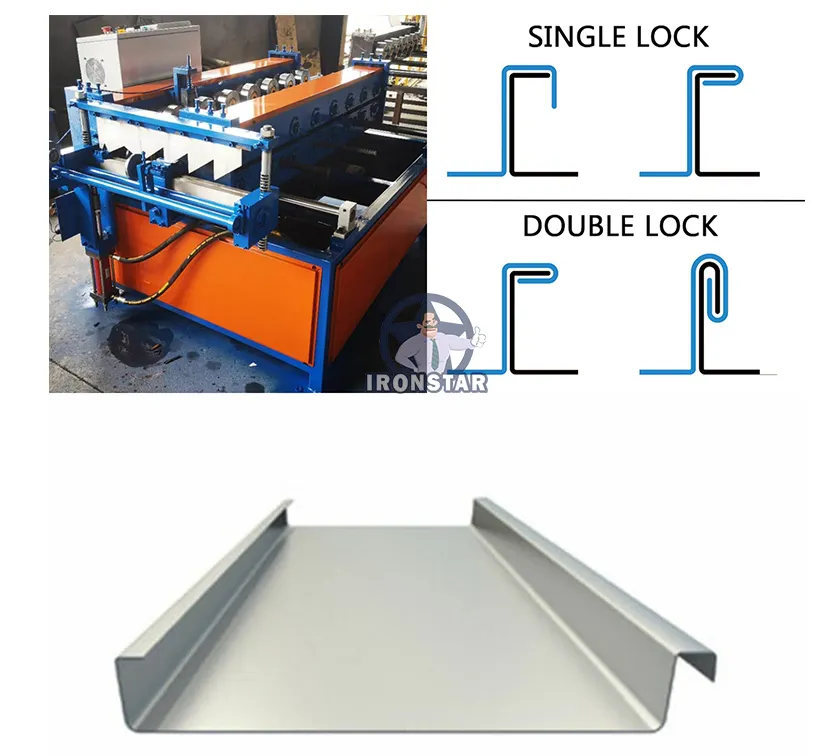 Standing seam metal roofing panel roller forming machine hot sales in Philippines portable snap lock standing seam machines
