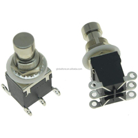 Pédale de commutateur à pédale DPDT à 6 broches à verrouillage pour guitare, bouton poussoir en métal, True Bypass, AC 250V/2A 125V/4A