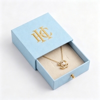 Boîte à collier personnalisée avec impression, étui carré pour pendentif avec insert en velours, vente en gros directe d'usine, commande en gros, emballage de bijoux
